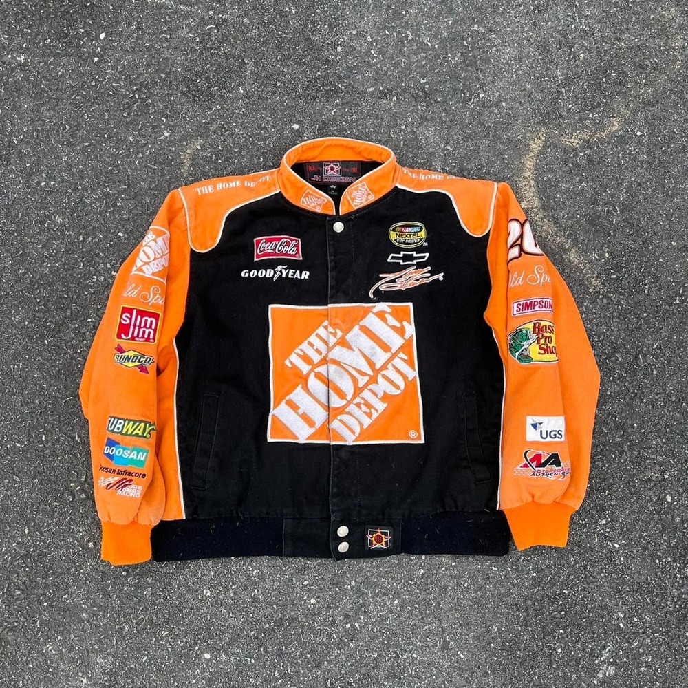 1990s Jeff Hamilton Design Tony Stewart Home Depot Nascar Jacket size L